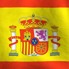 3d Drapeau Espagne Fond icône