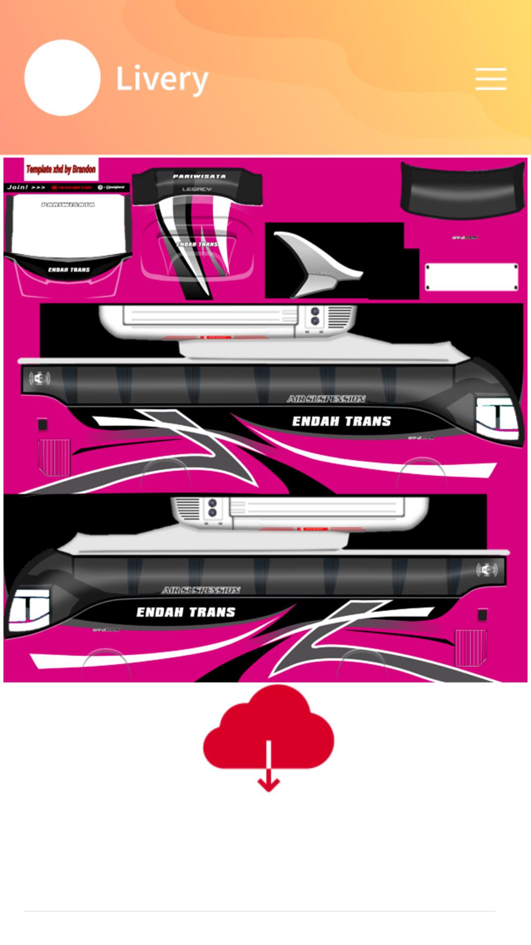 Livery Bussid Keren Warna Pink - livery truck anti gosip