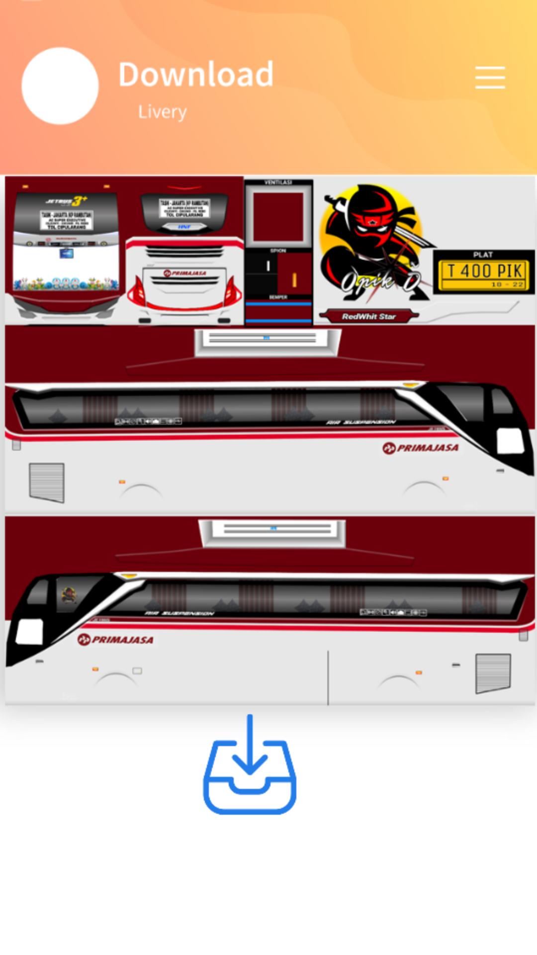 Download Livery Bussid Hd Primajasa livery truck anti gosip