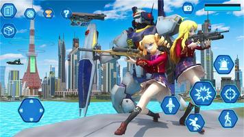 School Simulator Mech Fight 3D Poster