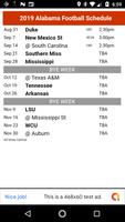 Alabama Football Schedule ภาพหน้าจอ 1