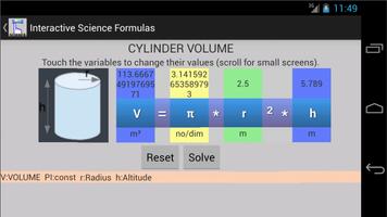برنامه‌نما Science Formulas عکس از صفحه