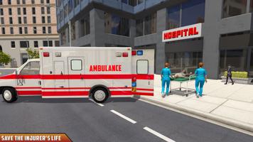 Ambulance Rescue Driving Simulator: Hospital Games اسکرین شاٹ 3