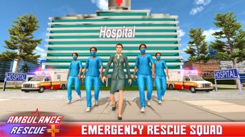 Ambulance Rescue Driving Simulator: Hospital Games پوسٹر
