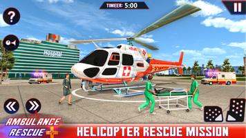Ambulance Rescue Driving Simulator: Hospital Games اسکرین شاٹ 1