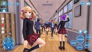 Anime Girl School Simulator Poster