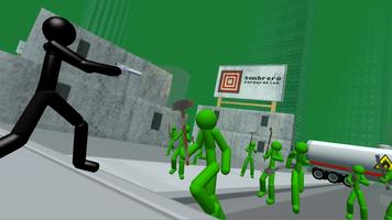 Stickman Zombie Shooting 3D Affiche