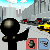 Стикмен Шутер в Городе  3D иконка