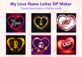 My Love Name Letter DP Maker plakat