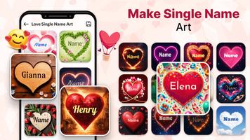 Poster Stylish Love Name Art & Pics
