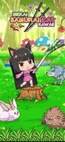 Isekai Samurai Cat Kawaii Cartaz