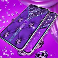 Purple diamond lock screen Ekran Görüntüsü 1