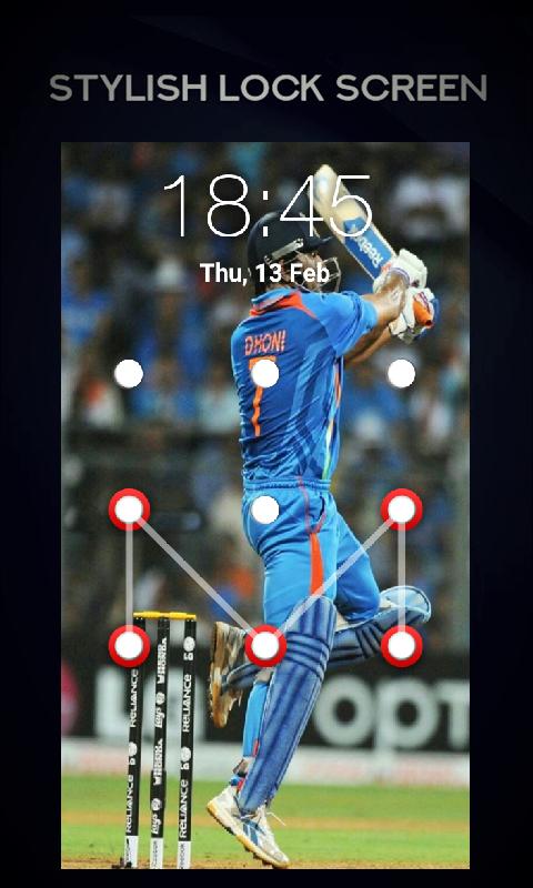 MS Dhoni Lock Screen - Pattern and Passcode APK voor Android Download