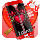 Valentines day zipper icon