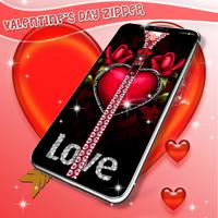 Valentines day zipper poster