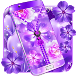 Violet zipper lock screen