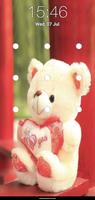 layar kunci pola boneka beruang poster