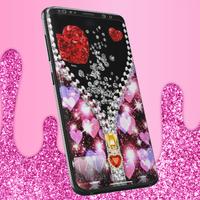 Heart Zipper Lock Screen poster