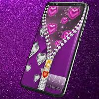 Heart Zipper Lock Screen screenshot 1