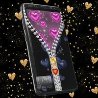 Heart Zipper Lock Screen screenshot 2