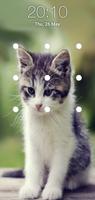 Kitty Cat Pattern Lock Screen poster