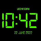 widget horloge digitale réveil icône