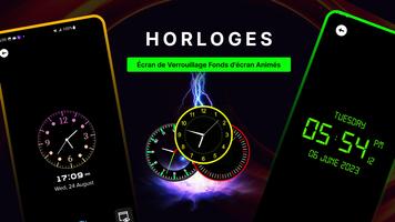 widget horloge digitale réveil Affiche