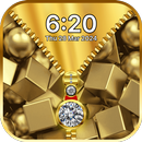 Gold Zip Lock Screen App APK
