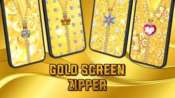 Gold Zip Lock Screen 截图 3