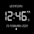 horloge numérique fond d'écran icône
