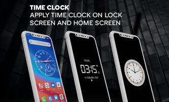 Digital Clock Lock Screen App اسکرین شاٹ 1