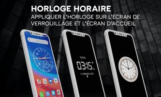 horloge numérique fond d'écran Affiche