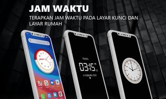 Jam waktu widget jam digital poster