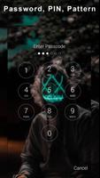 Mask Man Neon Lock Screen syot layar 1