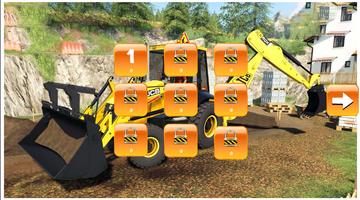 Poster Excavator Dozer Simulator