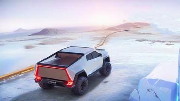 Cyber ​​Truck Snow Drive Пикап постер