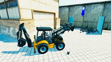 Heavy Excavator JC Backhoe Sim Affiche