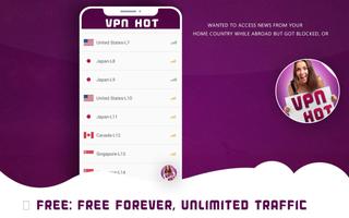 VPN Free Super Hot VPN Touch Débloquer Proxy capture d'écran 2
