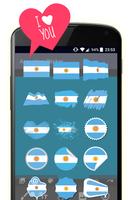 Sticker Bandera Argentina โปสเตอร์
