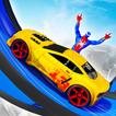 超级英雄超级坡道汽车特技 - 3D 射击游戏