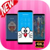 Kawaii Blue Cat Robot cartoon lockscreen APK