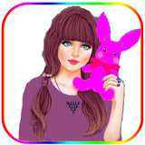 ملصقات بنات كيوت biểu tượng