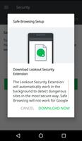 برنامه‌نما Lookout Security افزونه عکس از صفحه