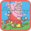 Pink Piggy Jigsaw Puzzle Games 2019