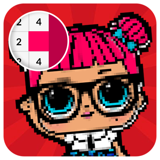 Baby Dolls Pixel Art - Number Coloring Books