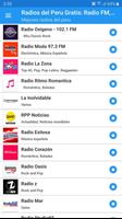 Radios del Peru Gratis: Radio FM, Radio en Vivo capture d'écran 1