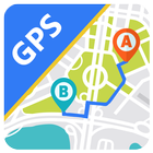 Gps navigatie, kaart nederland-icoon