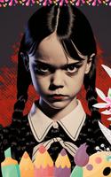 Wednesday Addams Coloring Game скриншот 1