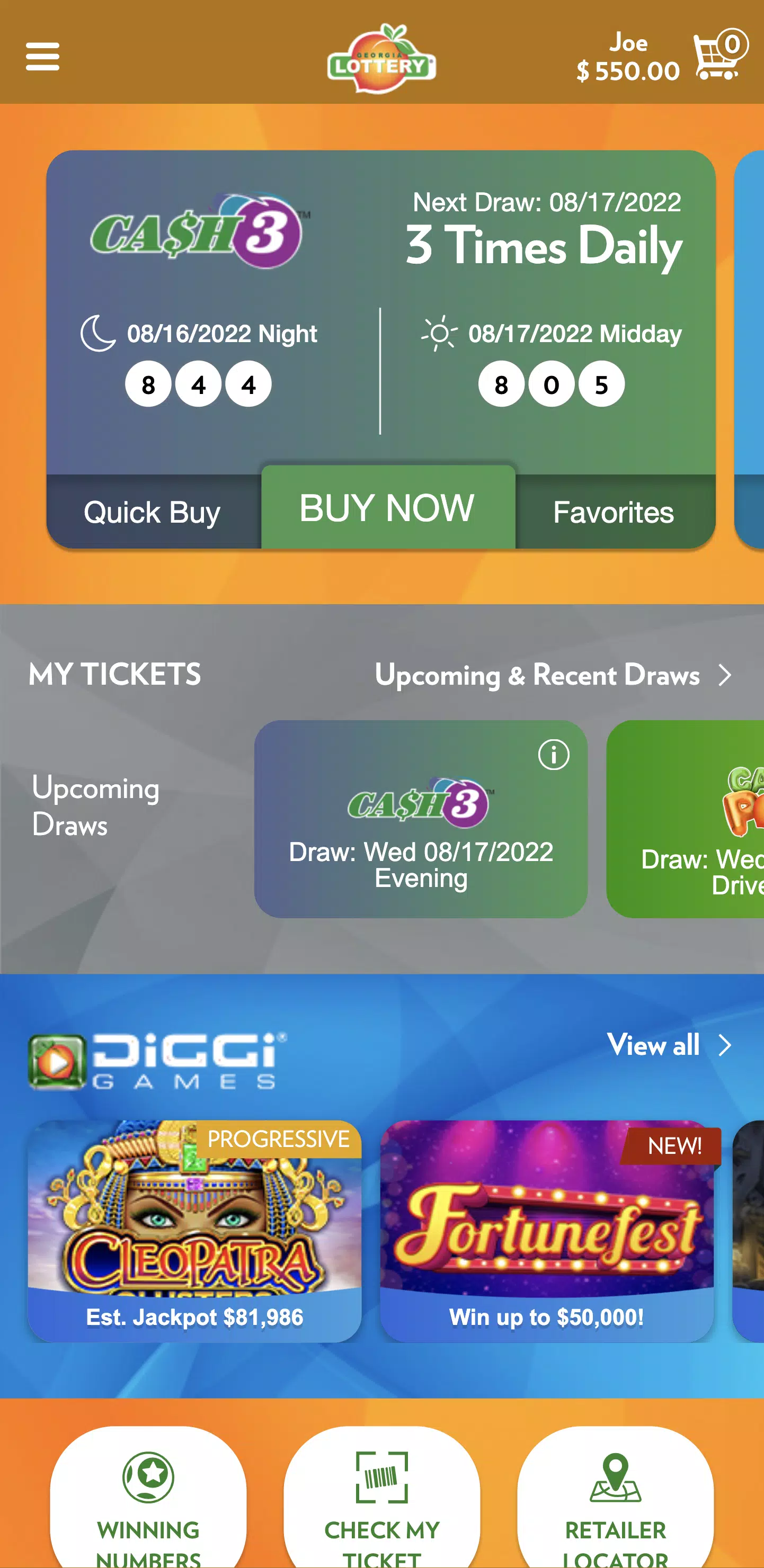 Georgia Lottery Numbers