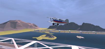 Simulator terbang pesawat poster